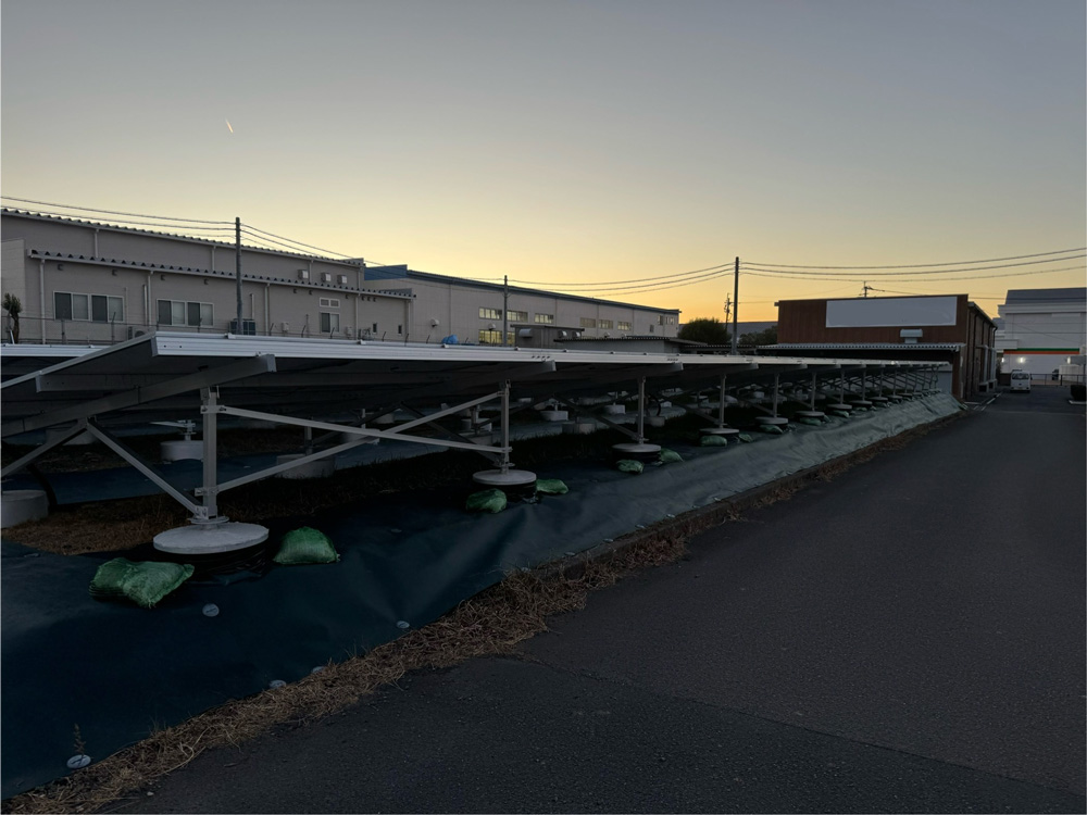 工場内自家消費用太陽光発電所建設工事